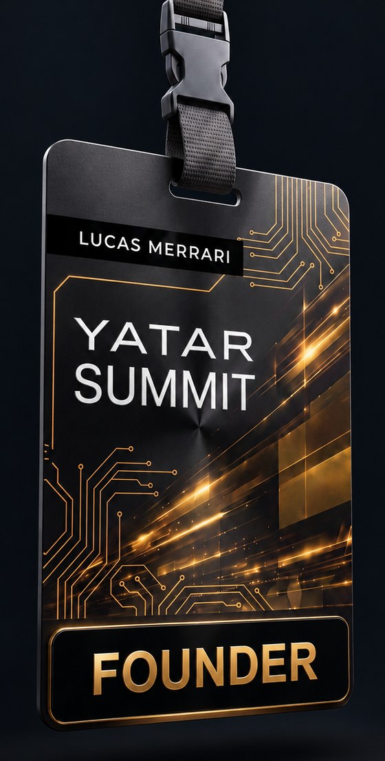 Crachá Founder do Yatar Summit